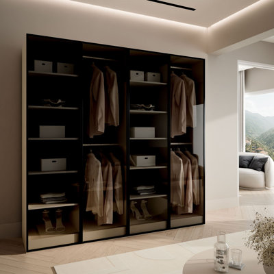 4 Door Glass Wardrobe