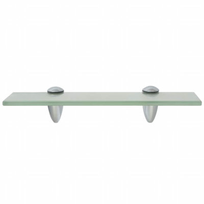 Wall Shelf Floating Display Shelf with Clip Brackets Tempered Glass