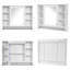 Armoire de toilette murale 36 po 3-en-1 avec tablette réglable, porte à fermeture en douceur et miroir haute définition-1183074337