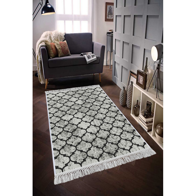 Luxurious Velvet Area Rug, 5.9 x 9.2 Feet | 100% Velvet Fabric, 100% Cotton Sole, 0.4 in Pile Height | Antibacterial, Non-Slip, Machine Washable | Elegant 3D Digital Print for Living Room & Bedroom Decor