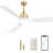 Whisper 54" 3-ABS Blade Modern Smart Ceiling Fan with LED Lights and Remote-604553345