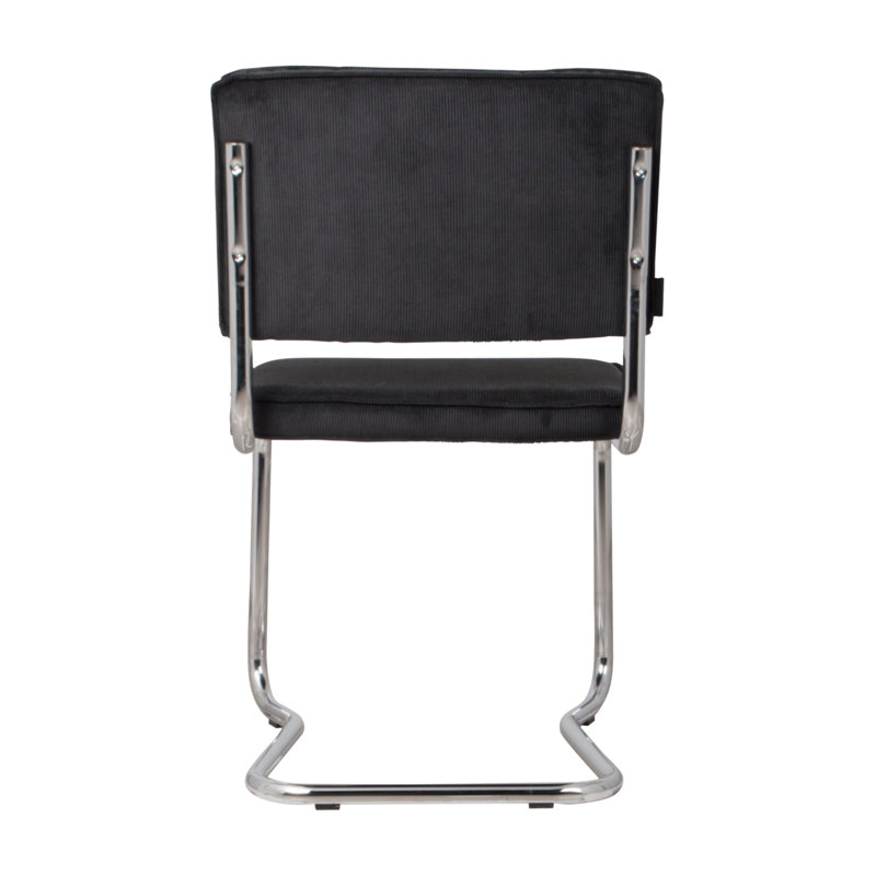 Ridge Kink Upholstered Dining Chair, Black, Black