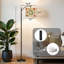 Lampe sur pied à arc avec abat-jour réglable Cottagecore grenouille champignon sans soudure rétro pour enfants Lampe sur pied 3 températures de couleur à intensité variable avec interrupteur au pied pour la chambre à coucher