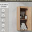 Lavabo de salle de bain mural 24 "avec lavabo et armoire latérale, porte
