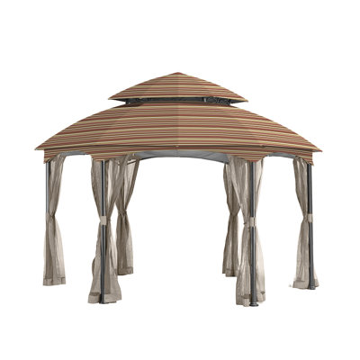 Garden Winds Brown Fabric Replacement Canopy for Gazebo
