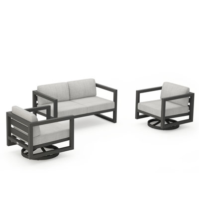 Avion 3 Piece Loveseat Set With Swivel