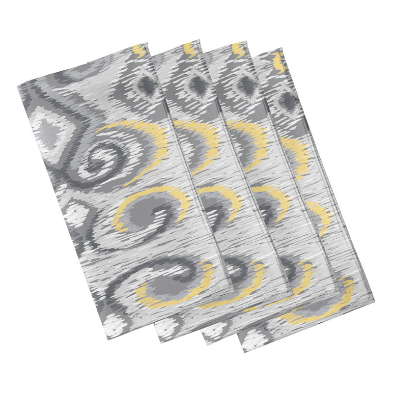Ensemble de serviettes 4 pièces Joachim, L 18 po x L 18 po, gris clair