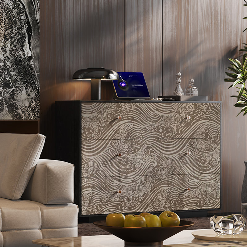 Modern Luxe Solid Wood 6-Drawer Cabinet