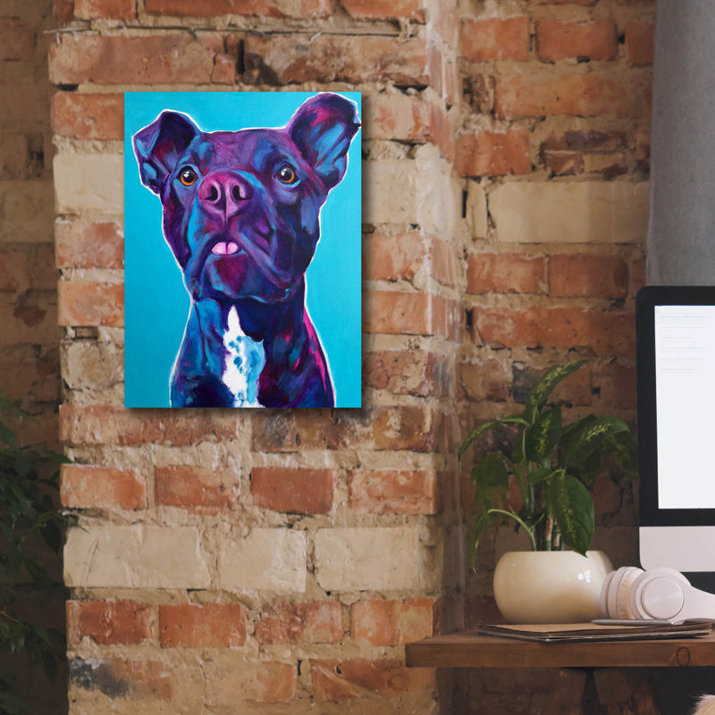 «Pit Bull - Neko» par Dawg Painter, H 16 po x l 12 po x P 0,75 po