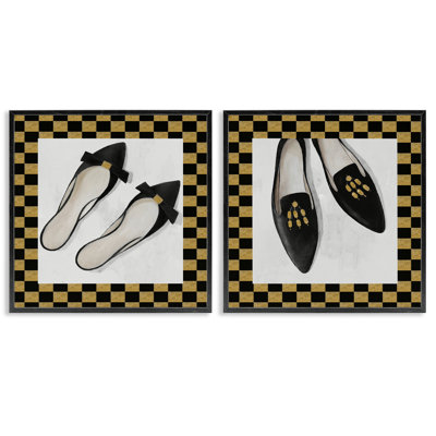 «Black Flats & Sliders», ensemble de 2 giclées encadrées par Lorenzo Collective