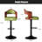 Bar Stools Set of 2 for Kitchen Counter Adjustable Swivel Counter Height Barstools Upholstered Faux Leather Counter Stools with Back and Footrest