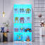 Display Cabinet With Glass Doors, Lighted Display Case With 3 Color Lights, 4-tier Bookcase With Human Body Sensor-341598079