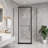 36 inch x 36 inch x 72 inch Matte Black Frameless Neo-Angle Pivot Shower Door with 6 Millimeter Tempered Glass and Explosion-Proof Film