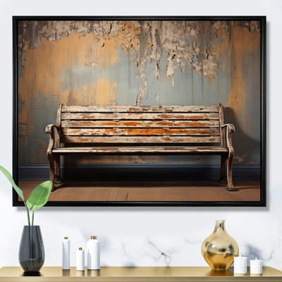 «Maimouna Baseball Bench Minimalisme II», reproduction sur toile