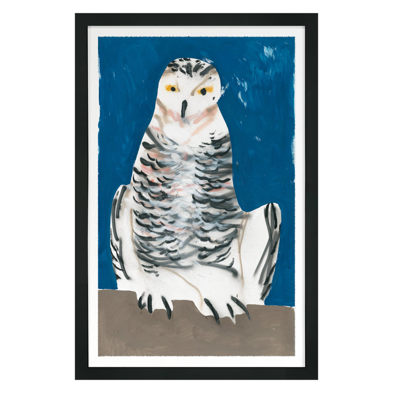 Snow Owl 1 Print by PC Ngo, 30" H x 20" W, Black