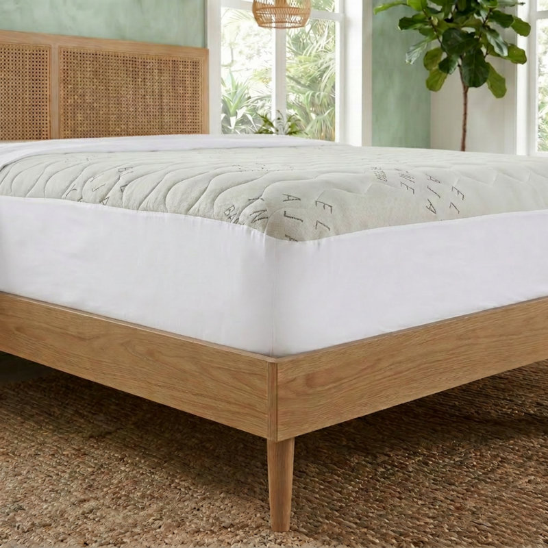 Protège-matelas en bambou antiallergique avec doublure imperméable - taille simple, Lit simple