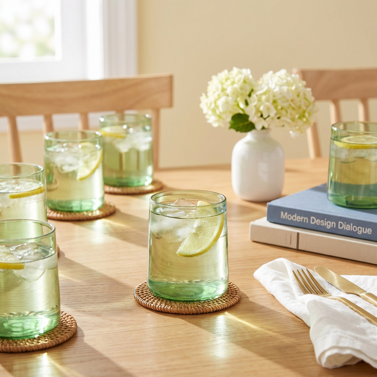 Bruce Drinking Glass, Fern Green
