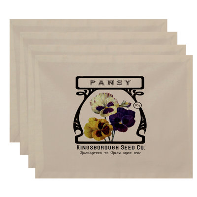 Ensemble de napperons 4 pièces Alberts Valley Pansy