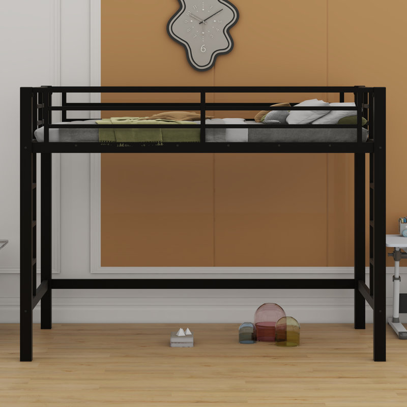 Space-Saving Loft Bed Featuring Ergonomic Climbing Ladder And Protective Railings