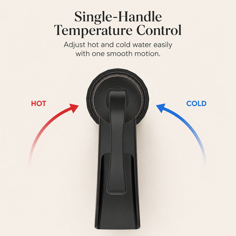 Single-handle Bathroom Faucet with Drain Assembly, Oil Rubbed Bronze