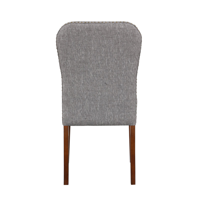 2 chaises gris cendré - Coussins à ressort sinueux pour un confort optimal