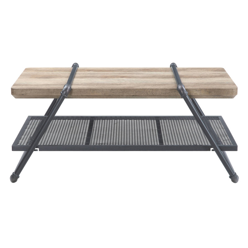 Table basse en chêne à 1 tablette