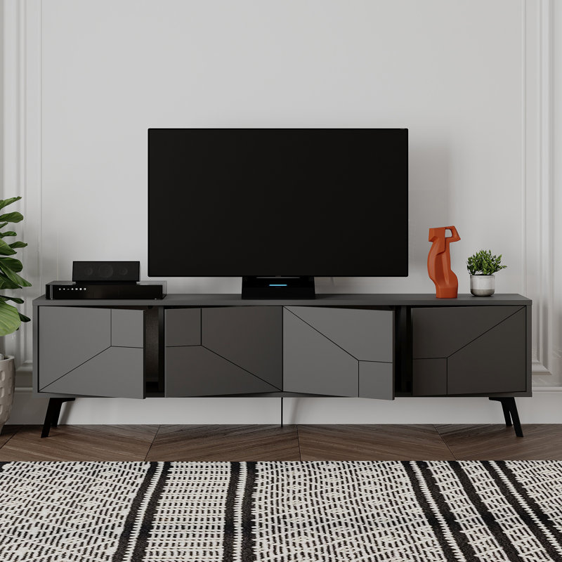 Dune 180cm TV Stand - Modern Design with Ample Storage for TVs up to 65", Anthracite