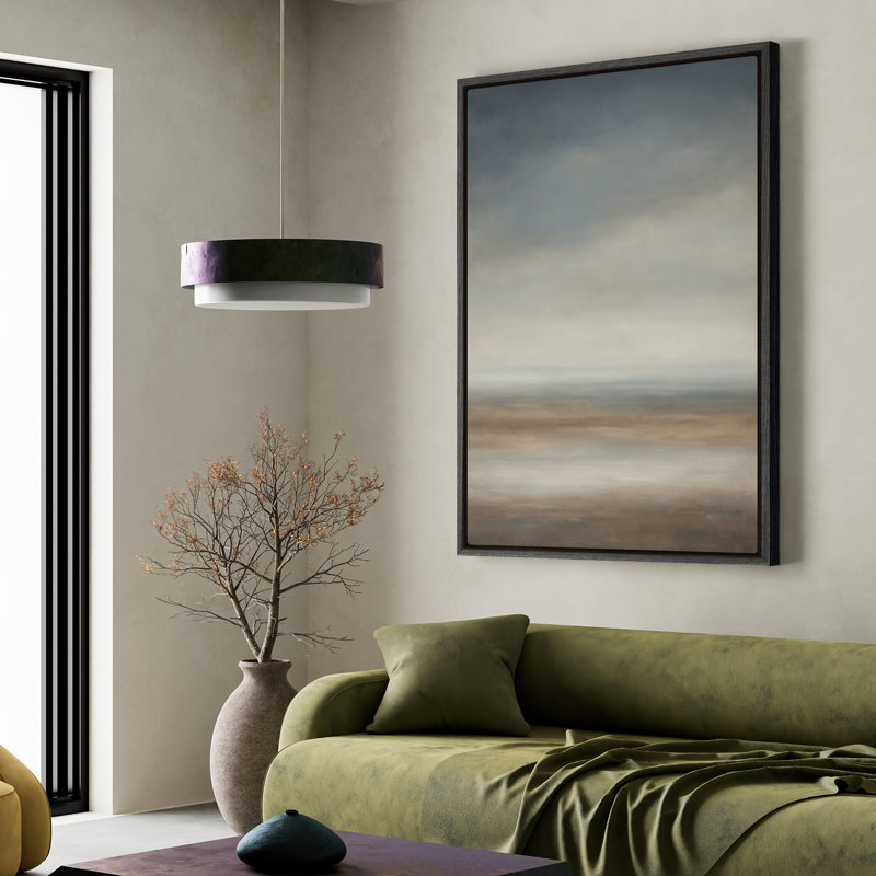 Framed Canvas Wall Art - Vintage Abstract Wall Prints for Bedroom - 24"x36", Black