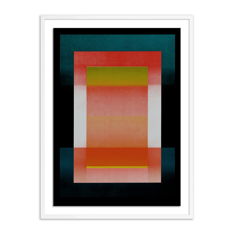 Malasaña XI Painting by David Grey, 32" H x 24" W x 1.5" D, Dark Brown Framed Paper