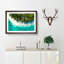Above a Beach in the Maldives in Abstract - Picture Frame Graphic Art Print-55629021-55629027