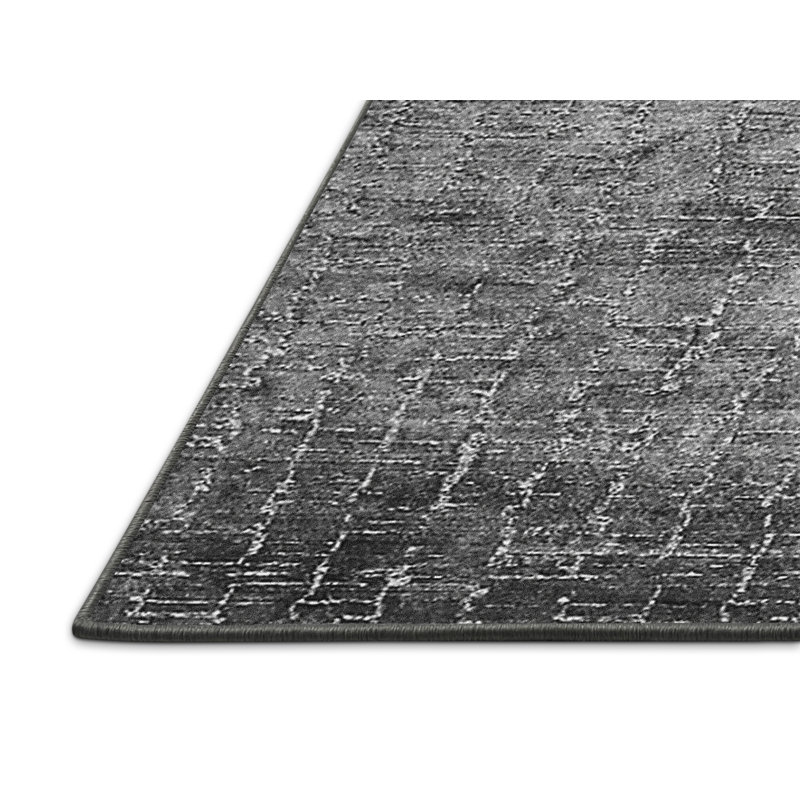 Tapis gris Mid-Century moderne 322, Rectangle 7 pi x 10 pi