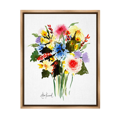" Modern Bright Bouquet Floater Frame " by Alexandria Gilbert Kincaid