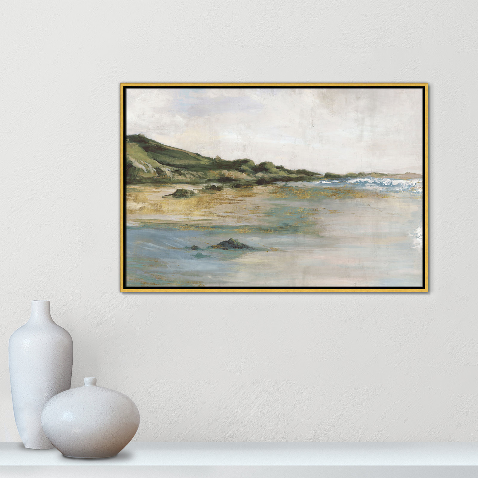 Cordoba "Tide's Edge" Print, 25.5" H x 37.5" W, Gold