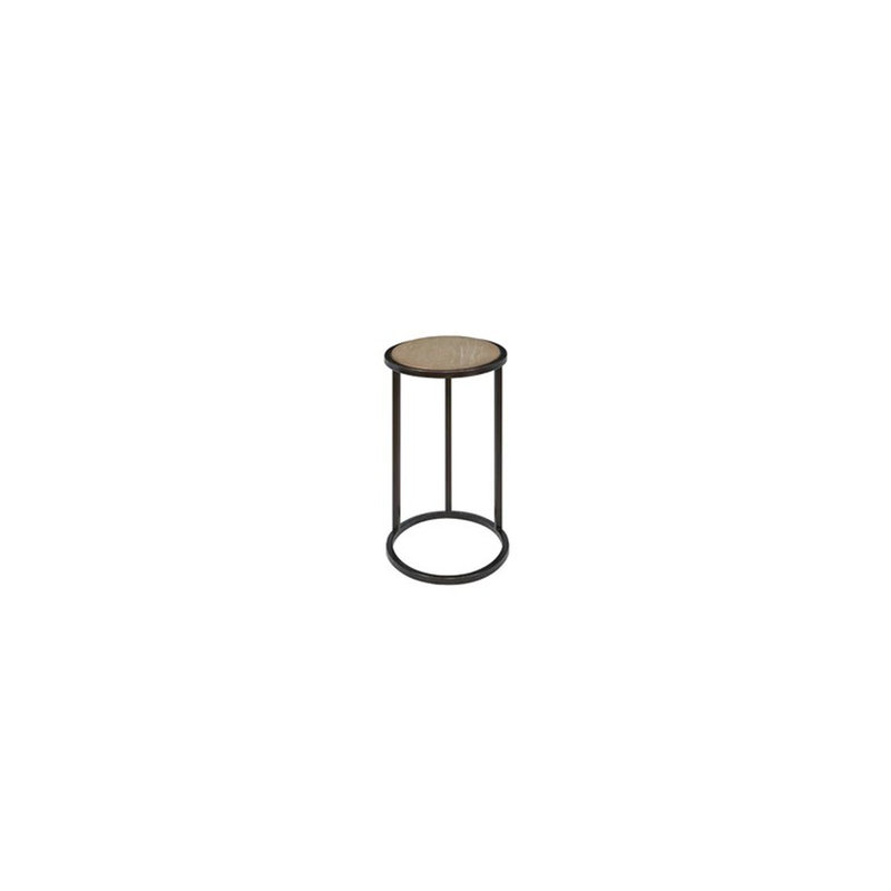 Table de chevet à plateau en métal / bois Tamel, base compacte et polyvalente, 14,26 po de profondeur, 22,02 po de largeur, 23,5 po de hauteur