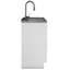 Armoire à lessive moderne 46 po avec robinet et évier en acier inoxydable Modern White Shaker