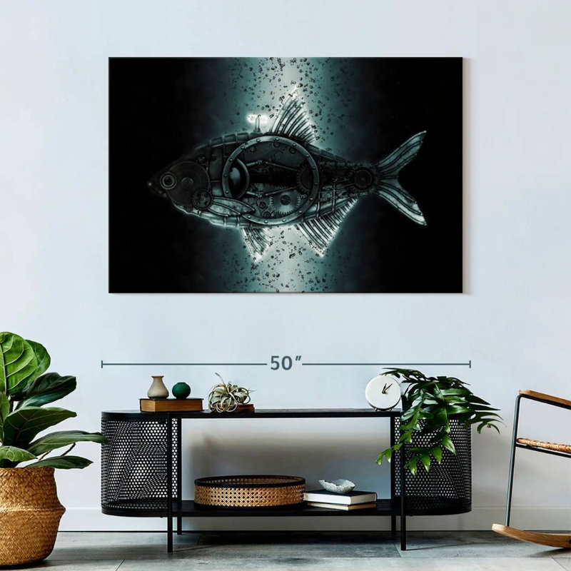 Kelan Steampunk Bream, 32" H x 48" W