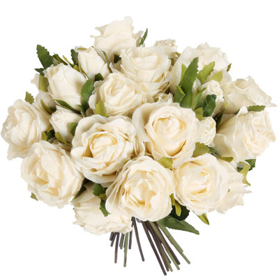 2 bouquets de roses, fleurs artificielles, roses séchées avec tiges, fleurs rétro, roses artificielles, fausses fleurs pour mariage
