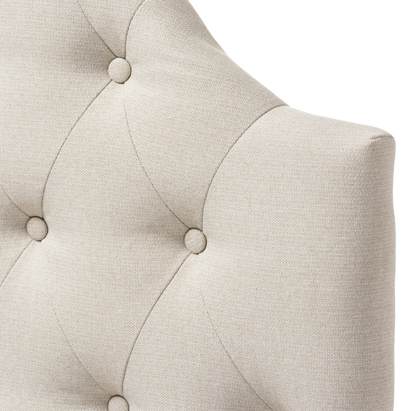 Tête de lit simple tapissier Ezkiel, Beige clair