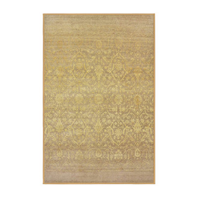 Tapis jaune floral