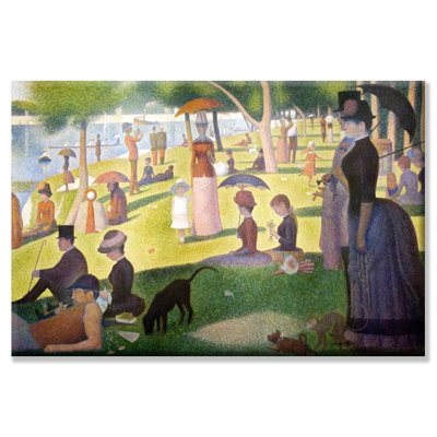 « dimanche après-midi » par l’îlot de la grand jatte, reproduction d’art sur toile tendue