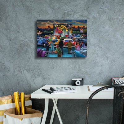 'Drive In' by Bigelow Illustrations Canvas Wal Art
