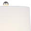 Narva 22,5 po beige argenté transparent bord de mer à intensité variable pour chambre à coucher salon bureau table de chevet lampes de table avec abat-jour empire en lin blanc