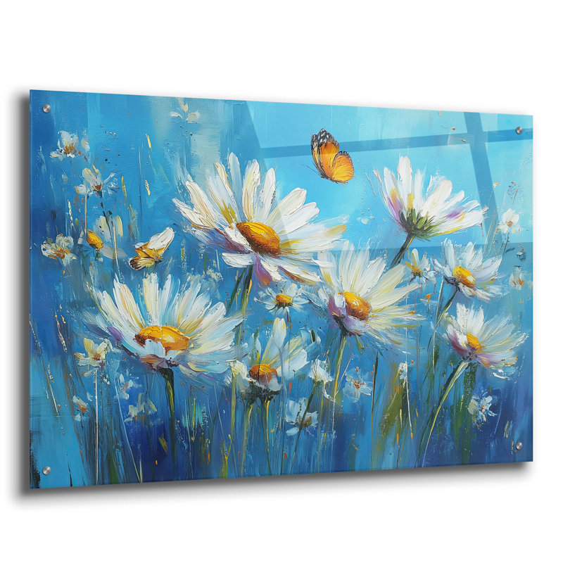  «Daisy Sky» par Ann Klee, art mural en verre acrylique, 36 po x 24 po, H 24 po x l 36 po