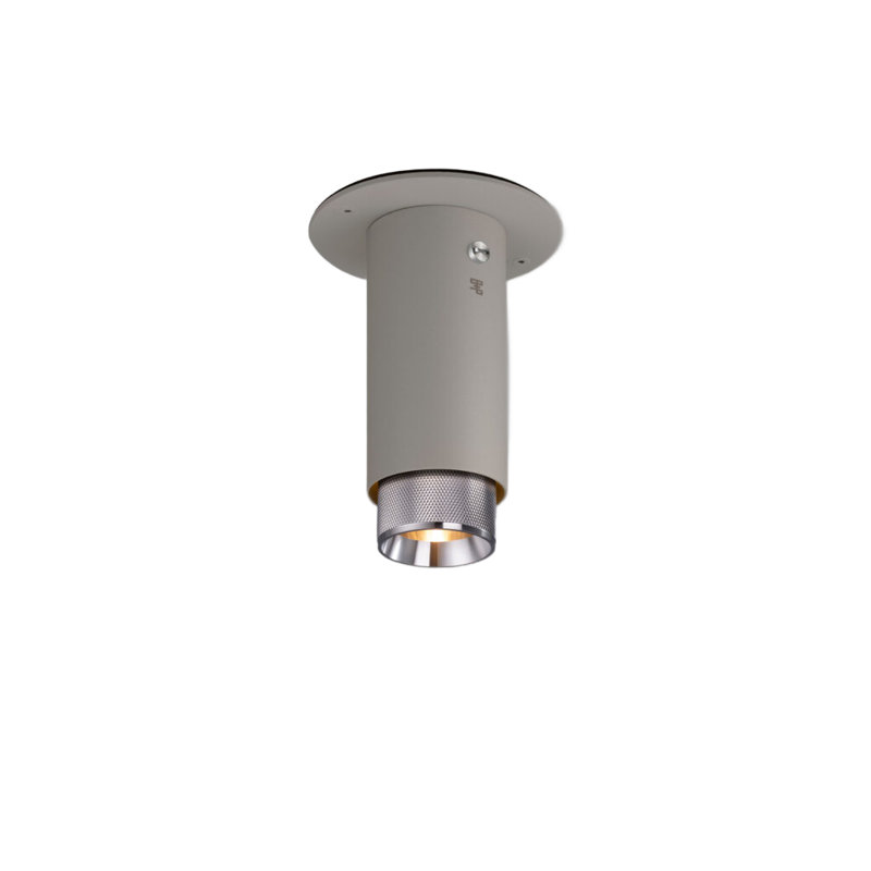 1 - Light Flush Mount, Steel, Stone