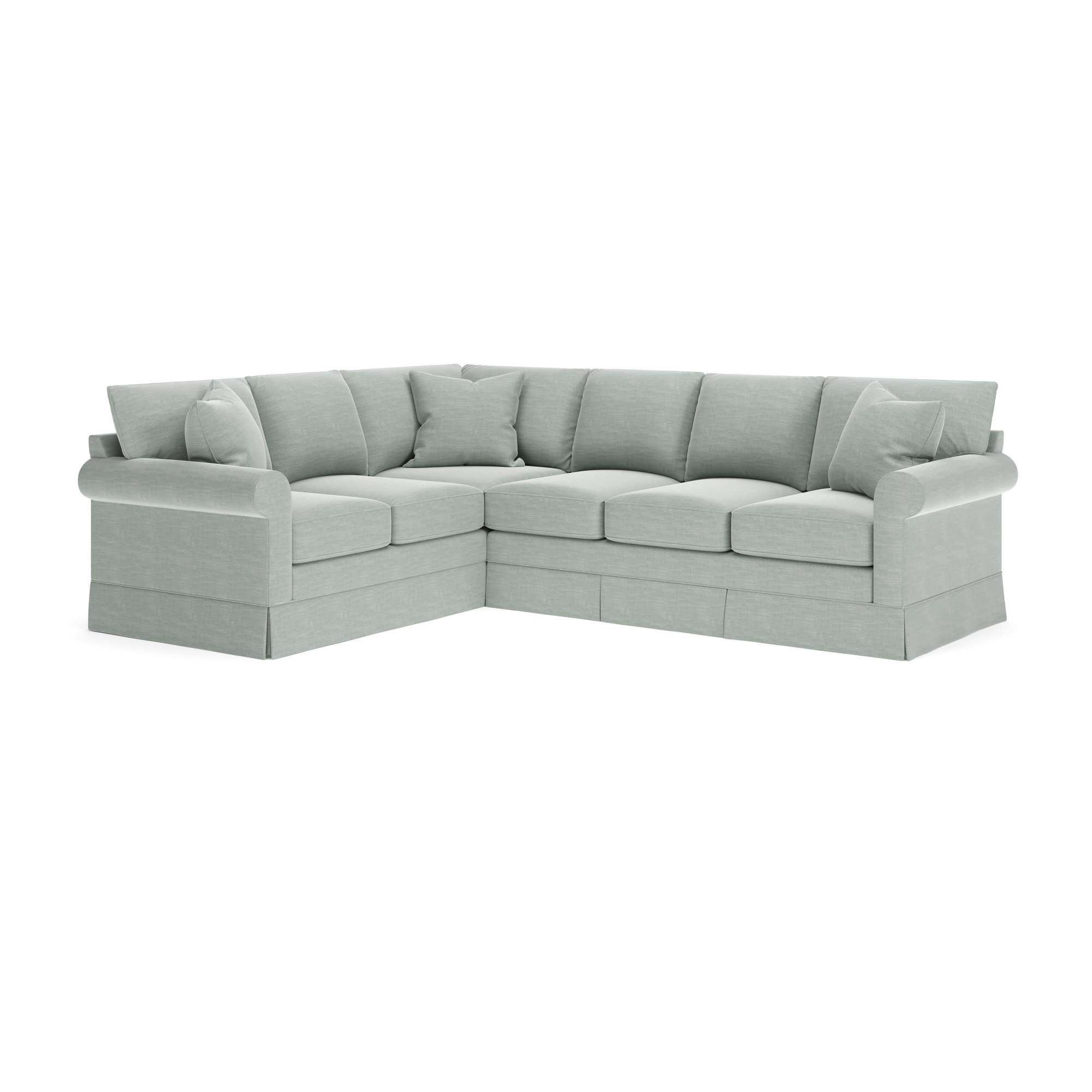 Friedman Upholstered L-Sectional, Left Hand Facing, Conversation Capri Basketweave