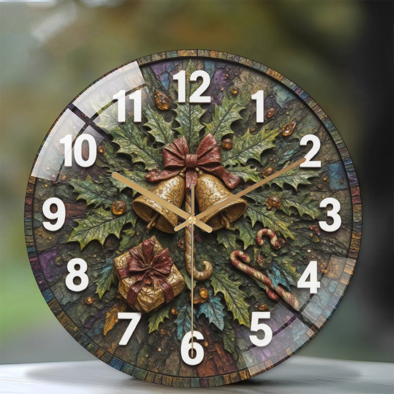 Horloge murale de Noël 12 po