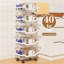 Chariot-panier pliable en métal à 5 niveaux