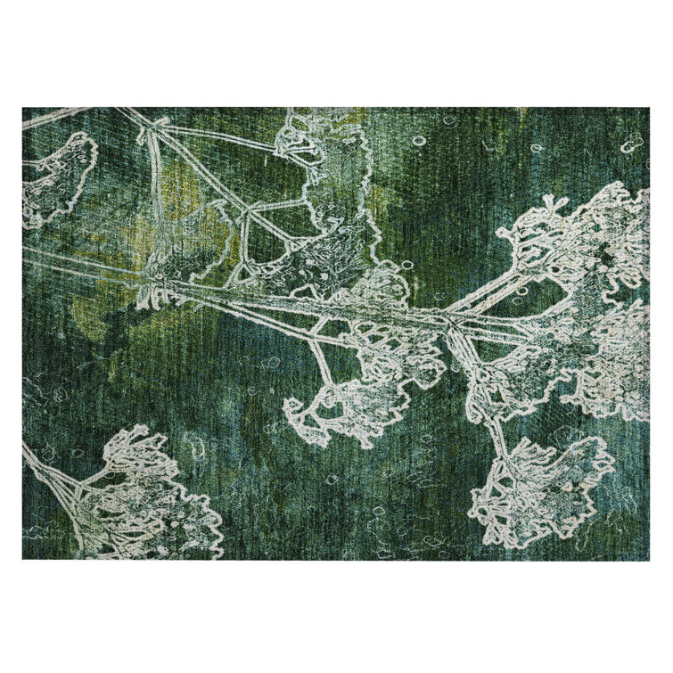 Machine Washable Indoor/Outdoor Layton ACN2239 Floral Rug