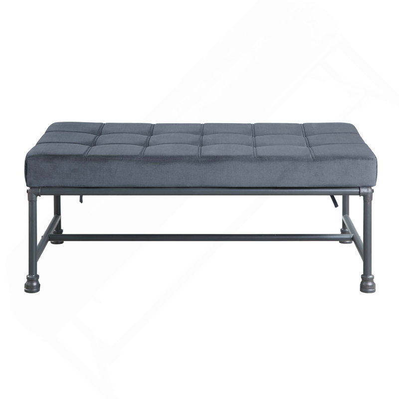 Banc rembourré en velours