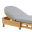 Chaise longue d'extérieur Everlee, toile Sunbrella® en teck naturel FSC-1904841061